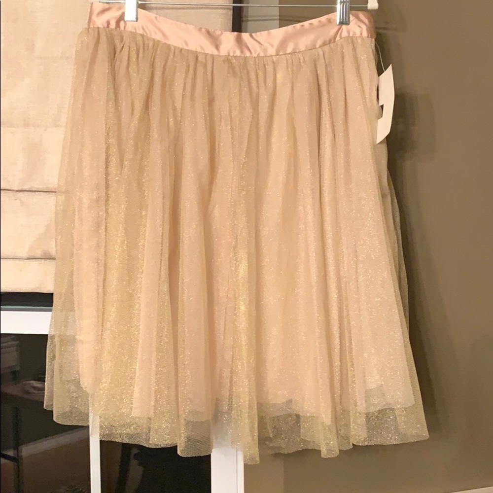 Gold Tulle Skirt by Aqua